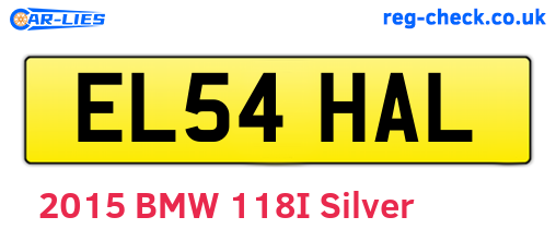 EL54HAL are the vehicle registration plates.