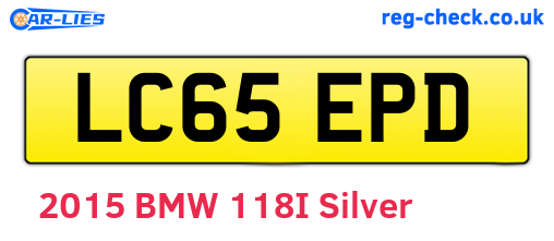 LC65EPD are the vehicle registration plates.