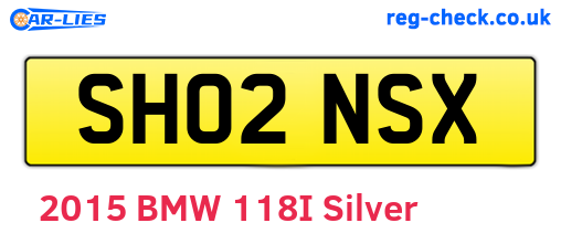SH02NSX are the vehicle registration plates.