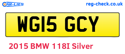 WG15GCY are the vehicle registration plates.