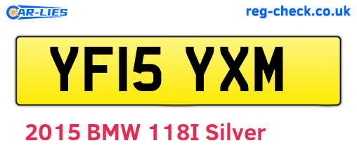 YF15YXM are the vehicle registration plates.