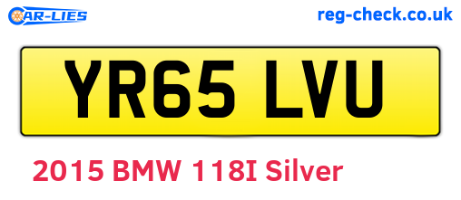 YR65LVU are the vehicle registration plates.
