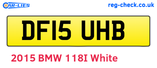 DF15UHB are the vehicle registration plates.