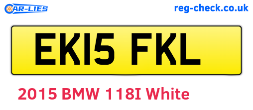 EK15FKL are the vehicle registration plates.