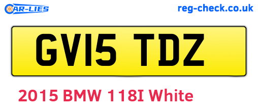 GV15TDZ are the vehicle registration plates.