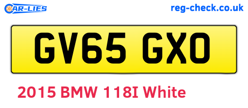 GV65GXO are the vehicle registration plates.