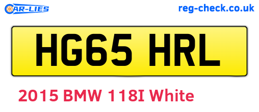 HG65HRL are the vehicle registration plates.