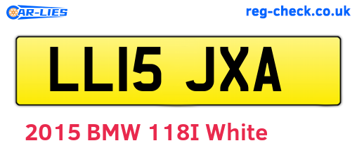 LL15JXA are the vehicle registration plates.