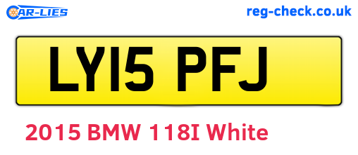 LY15PFJ are the vehicle registration plates.
