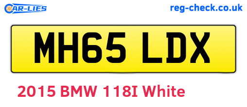 MH65LDX are the vehicle registration plates.