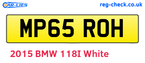 MP65ROH are the vehicle registration plates.