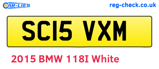 SC15VXM are the vehicle registration plates.