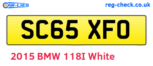 SC65XFO are the vehicle registration plates.