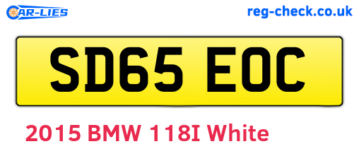 SD65EOC are the vehicle registration plates.