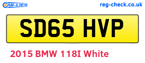 SD65HVP are the vehicle registration plates.