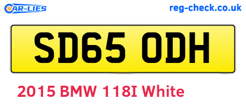 SD65ODH are the vehicle registration plates.
