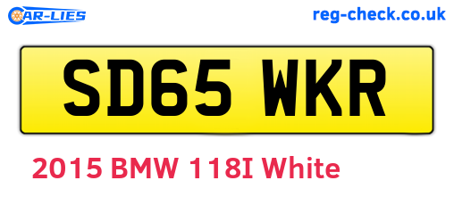 SD65WKR are the vehicle registration plates.