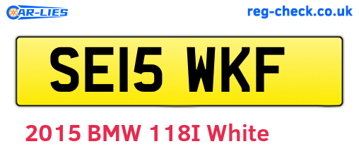 SE15WKF are the vehicle registration plates.