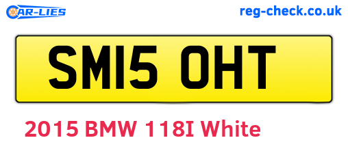 SM15OHT are the vehicle registration plates.