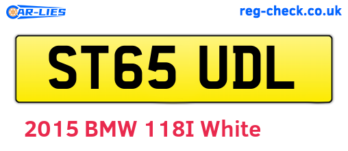 ST65UDL are the vehicle registration plates.