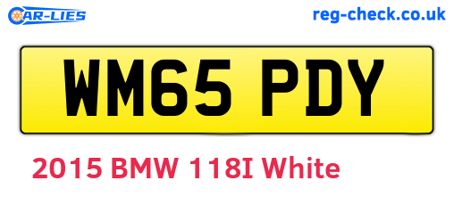 WM65PDY are the vehicle registration plates.