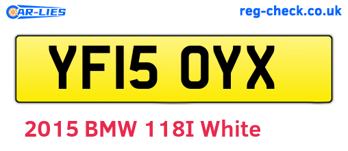 YF15OYX are the vehicle registration plates.
