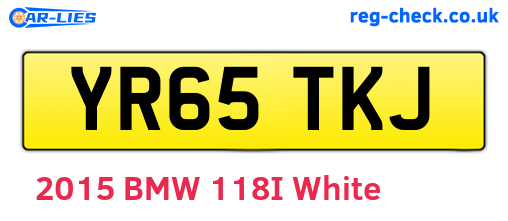 YR65TKJ are the vehicle registration plates.