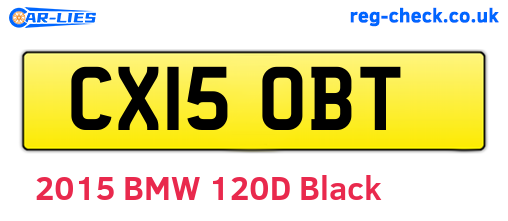 CX15OBT are the vehicle registration plates.