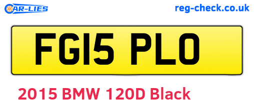 FG15PLO are the vehicle registration plates.