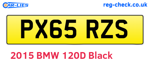 PX65RZS are the vehicle registration plates.