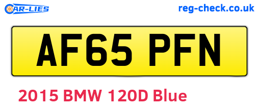 AF65PFN are the vehicle registration plates.