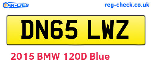 DN65LWZ are the vehicle registration plates.