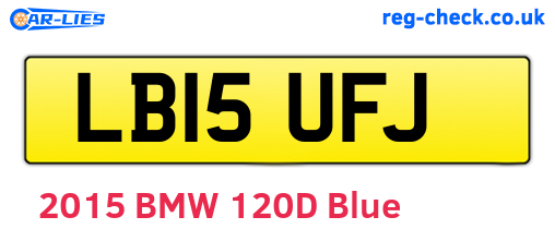 LB15UFJ are the vehicle registration plates.