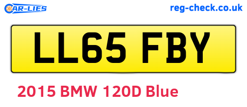 LL65FBY are the vehicle registration plates.