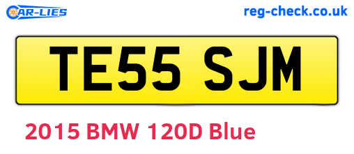 TE55SJM are the vehicle registration plates.