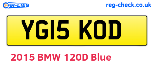 YG15KOD are the vehicle registration plates.