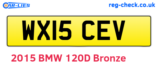 WX15CEV are the vehicle registration plates.