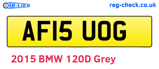 AF15UOG are the vehicle registration plates.