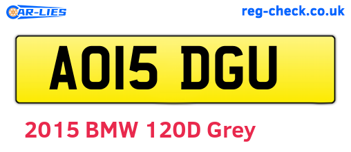 AO15DGU are the vehicle registration plates.