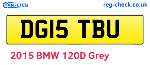 DG15TBU are the vehicle registration plates.