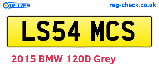 LS54MCS are the vehicle registration plates.