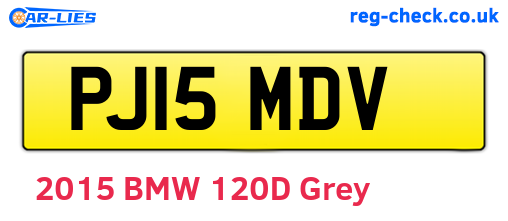 PJ15MDV are the vehicle registration plates.