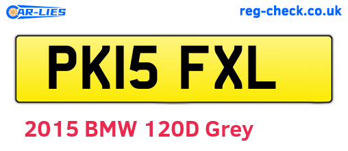 PK15FXL are the vehicle registration plates.
