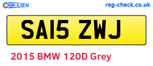 SA15ZWJ are the vehicle registration plates.
