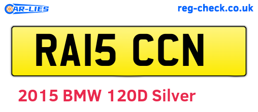 RA15CCN are the vehicle registration plates.