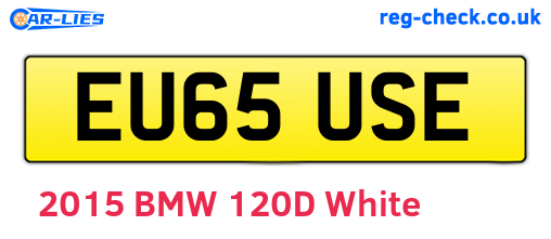 EU65USE are the vehicle registration plates.
