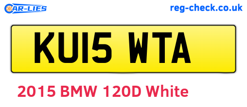 KU15WTA are the vehicle registration plates.