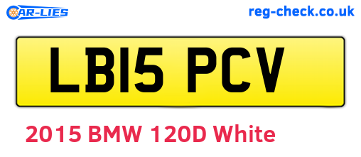 LB15PCV are the vehicle registration plates.