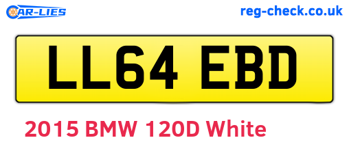 LL64EBD are the vehicle registration plates.