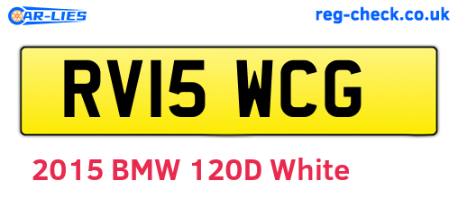 RV15WCG are the vehicle registration plates.